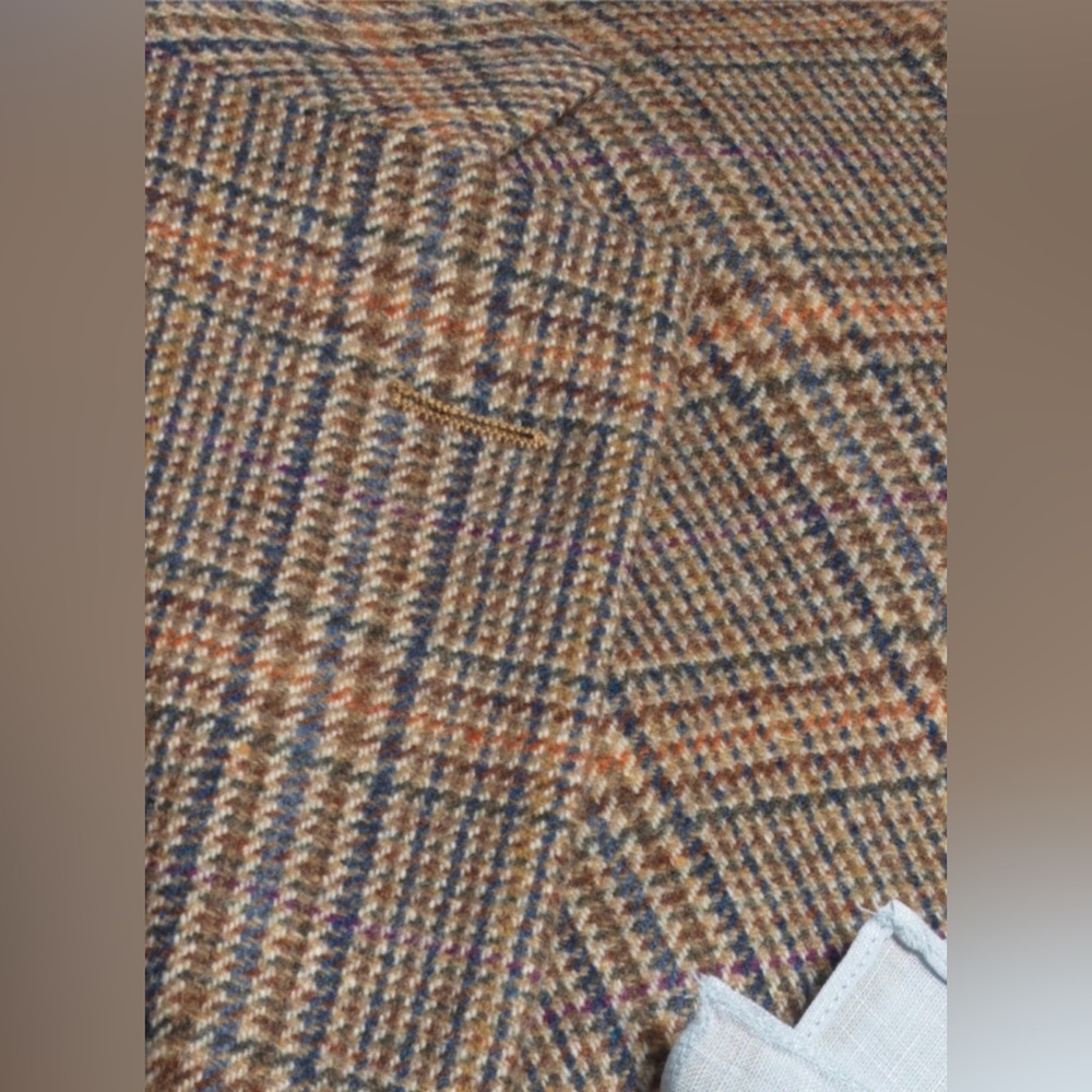 BEN SILVER Kynoch of Scotland 100% Lambswool Glen Plaid Sport Coat Men’s 46 R - Picture 2 of 15